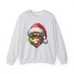 Christmas Bubblegum Monster Unisex Heavy Blend Crewneck Sweatshirt