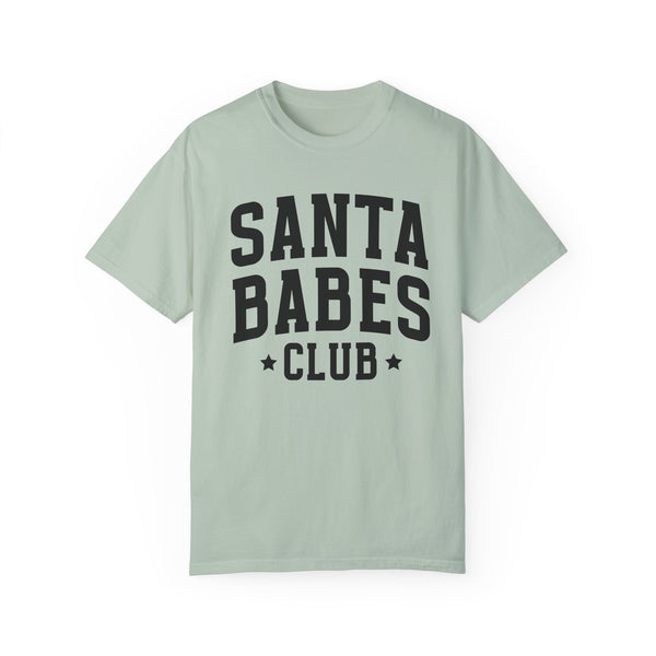 Santa Babes Club Christmas Comfort Colors Unisex Garment-Dyed T-shirt