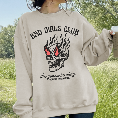 Sad Girls Club Mental Health Unisex Heavy Blend Crewneck Sweatshirt