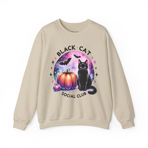 Black Cat Social Club Halloween Unisex Heavy Blend Crewneck Sweatshirt