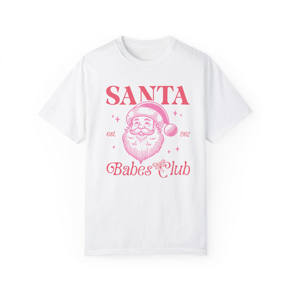 Santa Babes Club Christmas Comfort Colors Unisex Garment-Dyed T-shirt