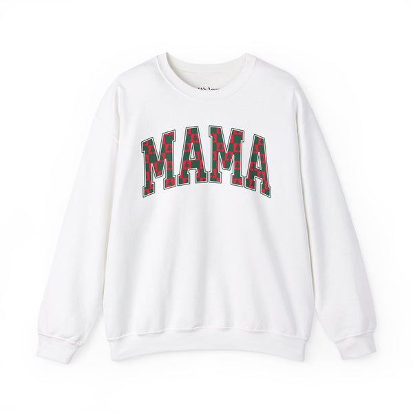 Mama Christmas Checker Unisex Heavy Blend Crewneck Sweatshirt