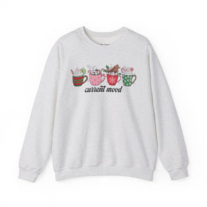 Current Mood Christmas Coffee Hot Cocoa Unisex Heavy Blend Crewneck Sweatshirt