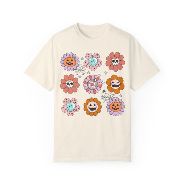 Halloween Flowers Oversized Comfort Colors Unisex Garment-Dyed T-shirt