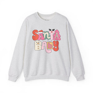 Santa Baby Retro Christmas Unisex Heavy Blend Crewneck Sweatshirt