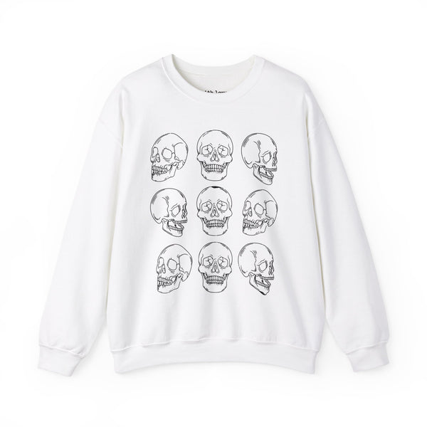 Skulls Halloween Edgy Grunge Unisex Heavy Blend Crewneck Sweatshirt