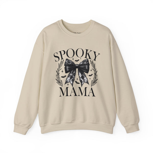 Spooky Mama Bow Halloween Unisex Heavy Blend Crewneck Sweatshirt