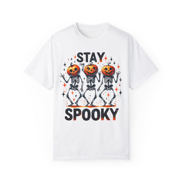 Stay Spooky Dancing Pumpkins Halloween Comfort Colors Unisex Garment-Dyed T-shirt