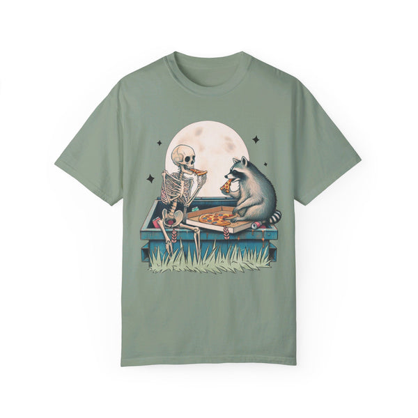 Pizza Raccoon Skeleton Comfort Colors Unisex Garment-Dyed T-shirt