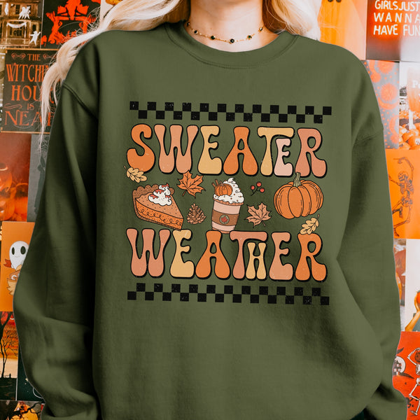 Sweater Weather Fall Unisex Heavy Blend Crewneck Sweatshirt