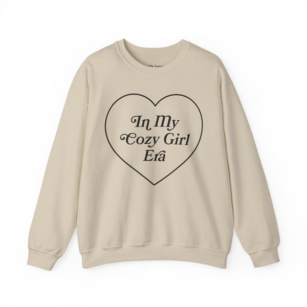 In My Cozy Girl Era Heart Unisex Heavy Blend Crewneck Sweatshirt