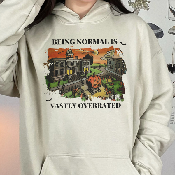 Being Normal is Vastly Overrated Halloween Unisex Heavy Blend Hooded Sweatshirt