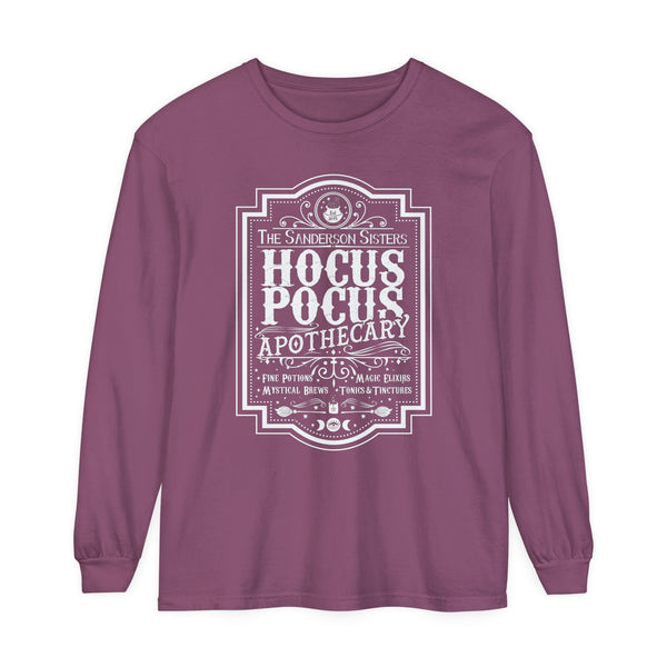 Hocus Pocus Apothecary Halloween Comfort Colors Unisex Garment-dyed Long Sleeve T-Shirt