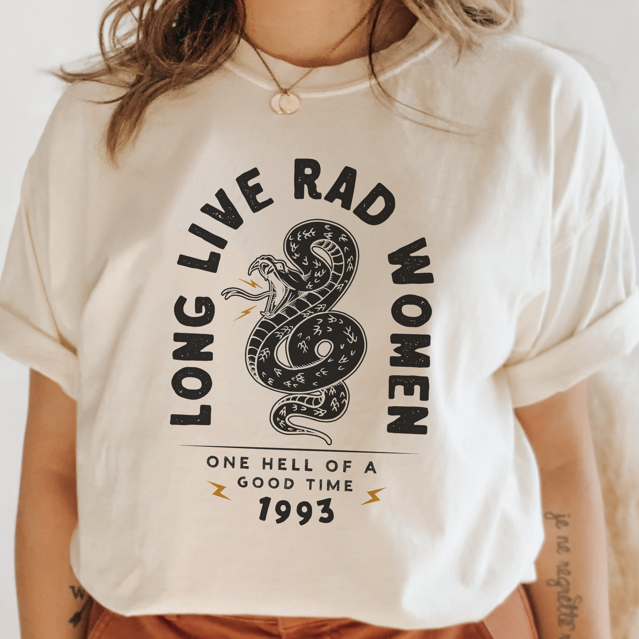 Long Live Rad Women Snake Comfort Colors Unisex Garment-Dyed T-shirt