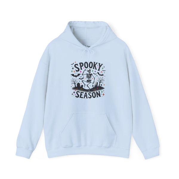 Spooky Season Dancing Skeleton Graveyard Halloween Unisex Heavy Blend Hooded Sweatshirt