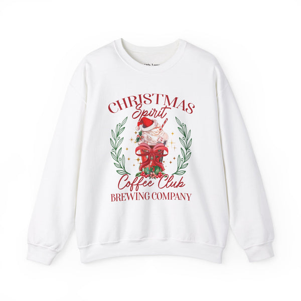 Christmas Spirit Coffee Club Brewing Company Unisex Heavy Blend Crewneck Sweatshirt