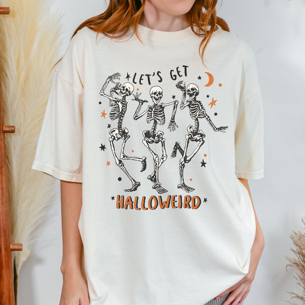 Let’s Get Halloweird Skeletons Comfort Colors Unisex Garment-Dyed T-shirt