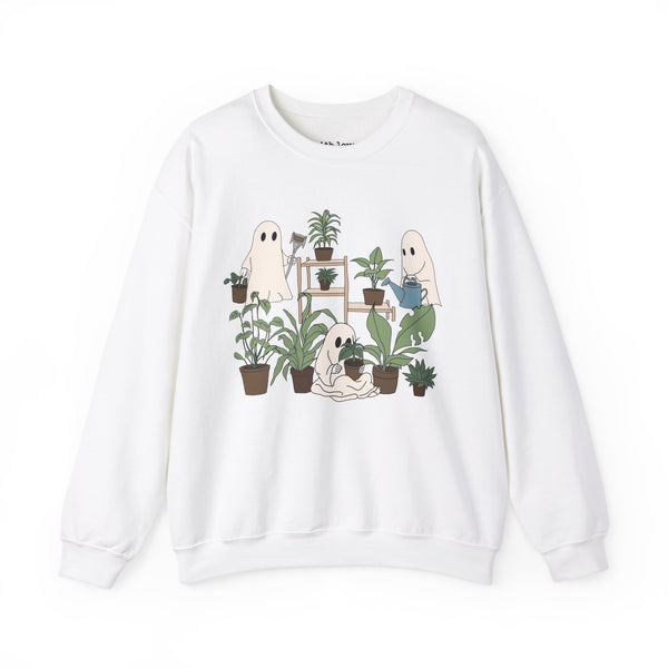 Ghosty Gardeners Halloween Plants Unisex Heavy Blend Crewneck Sweatshirt