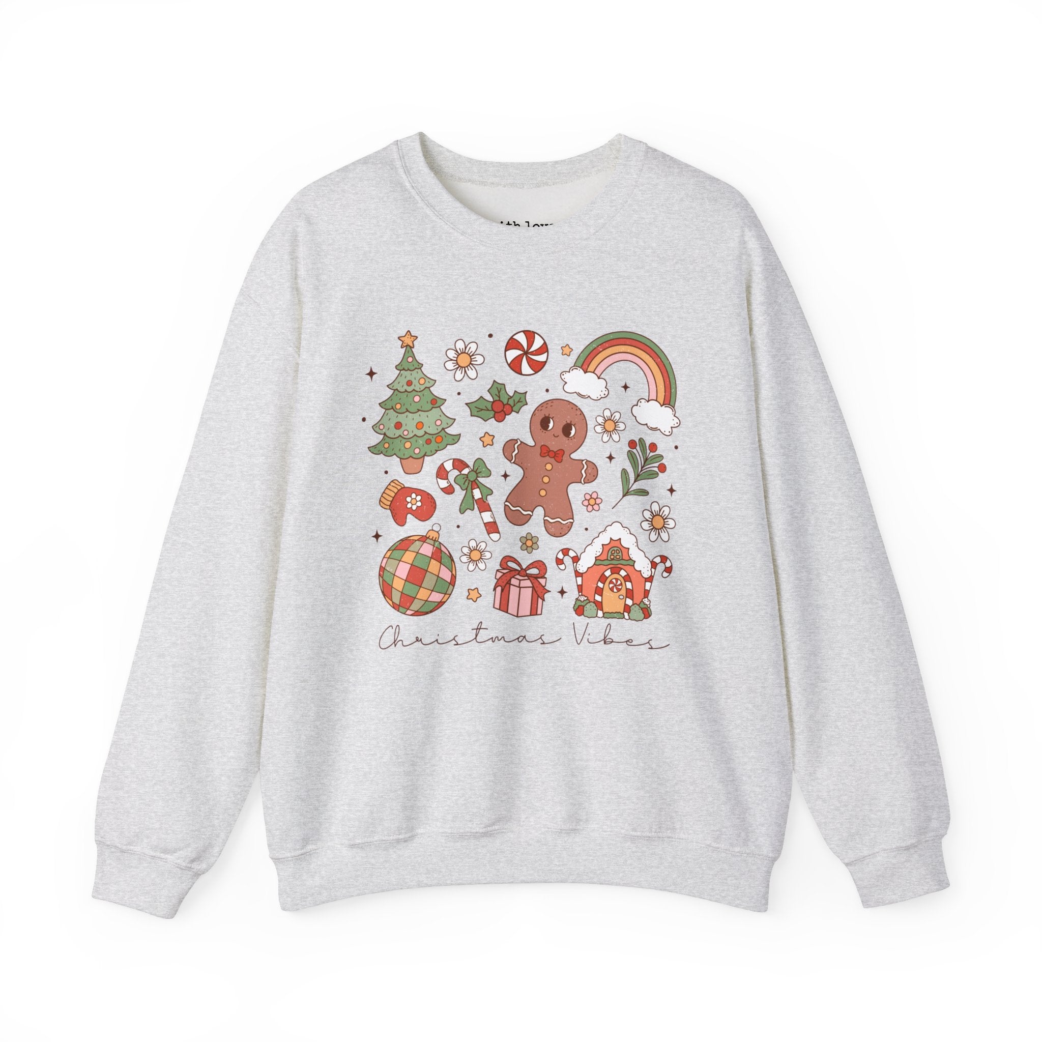 Christmas Vibes Disco Retro Unisex Heavy Blend Crewneck Sweatshirt