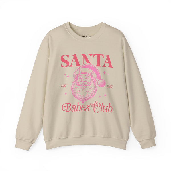 Santa Babes Club Christmas Unisex Heavy Blend Crewneck Sweatshirt