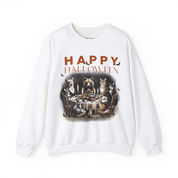 Happy Halloween Animals Unisex Heavy Blend Crewneck Sweatshirt