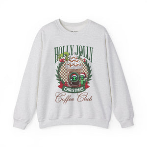 Holly Jolly Coffee Christmas Club Unisex Heavy Blend Crewneck Sweatshirt