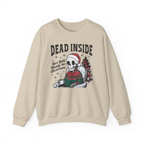 Dead Inside but Still Ready for Christmas Skeleton Unisex Heavy Blend Crewneck Sweatshirt