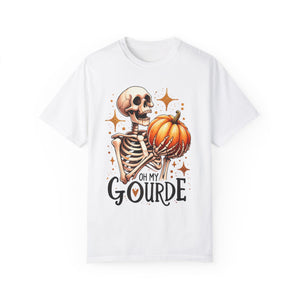 Oh My Gourde Skeleton Halloween Fall Pumpkin Comfort Colors Unisex Garment-Dyed T-shirt