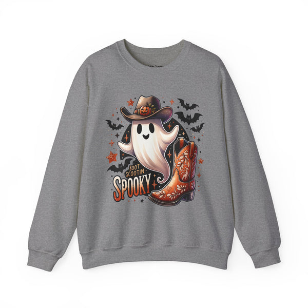 Boot Scootin Spooky Western Halloween Unisex Heavy Blend Crewneck Sweatshirt