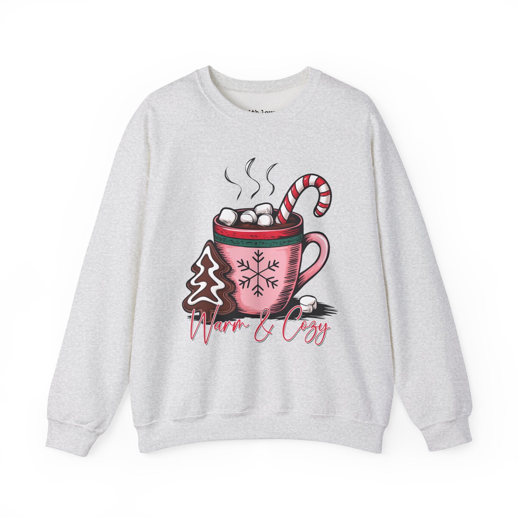 Warm and Cozy Hot Chocolate Christmas Holiday Unisex Heavy Blend Crewneck Sweatshirt