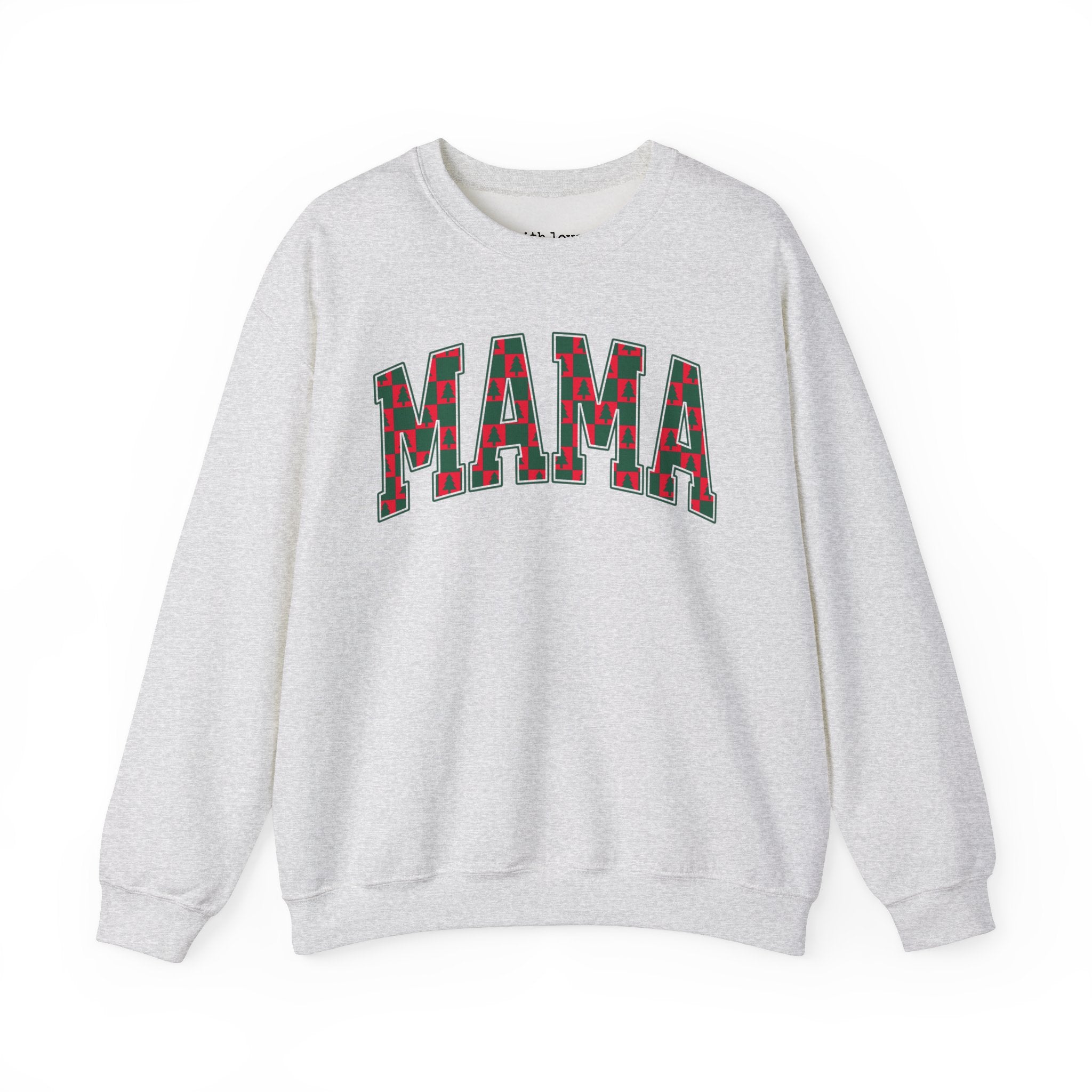 Mama Christmas Checker Unisex Heavy Blend Crewneck Sweatshirt