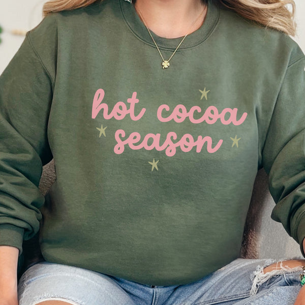 Hot Cocoa Season Christmas Winter Unisex Heavy Blend Crewneck Sweatshirt