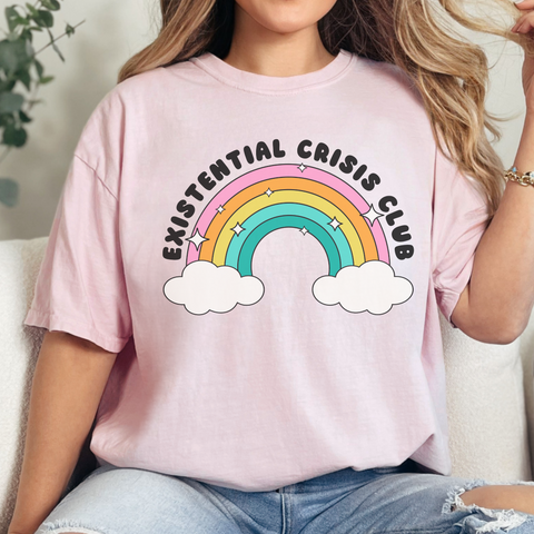 Existential Crisis Club Rainbow Comfort Colors Unisex Garment-Dyed T-shirt