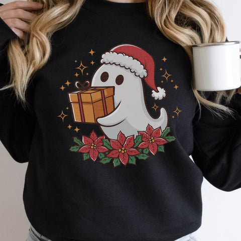 Christmas Ghost Unisex Heavy Blend Crewneck Sweatshirt