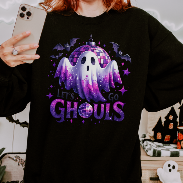 Let’s Go Ghouls Disco Ghost Halloween Unisex Heavy Blend Crewneck Sweatshirt