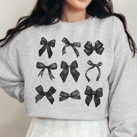 Black Bow Coquette Unisex Heavy Blend Crewneck Sweatshirt