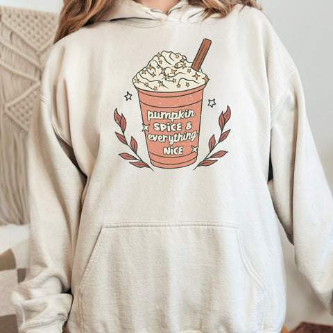 Pumpkin Spice and Everything Nice Fall Unisex Heavy Blend Hooded Sweatshirt