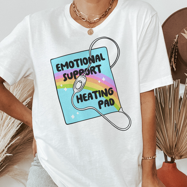 Emotional Support Heating Pad Mental Health Funny Tummy Hurts Comfort Colors Unisex Garment-Dyed T-shirt