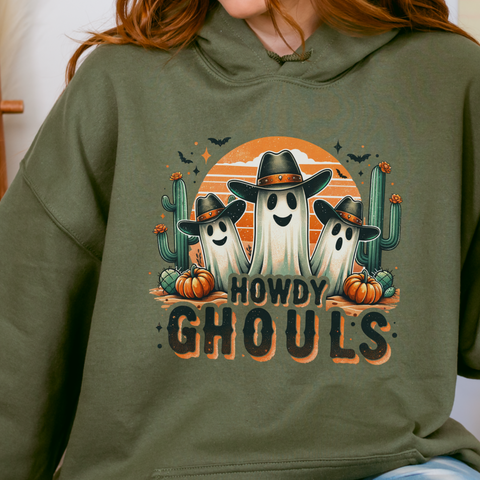 Howdy Ghouls Western Halloween Unisex Heavy Blend Hooded Sweatshirt