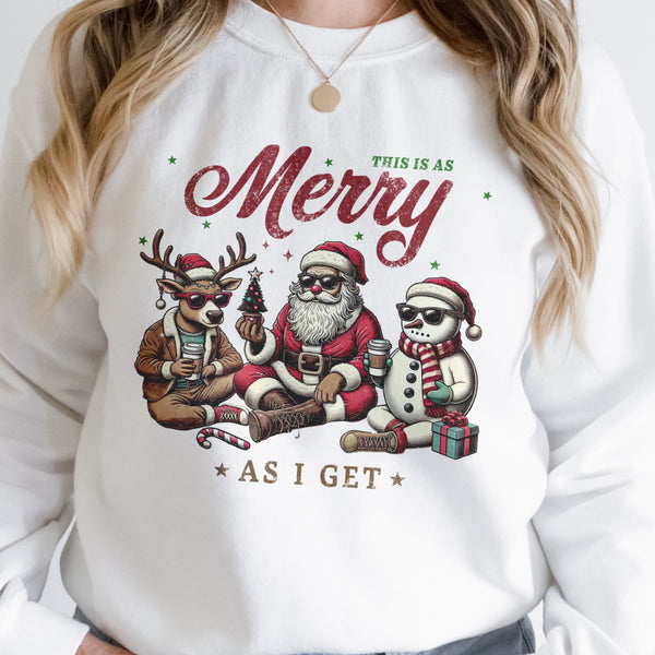 This Is As Merry As I Get Christmas Santa Unisex Heavy Blend Crewneck Sweatshirt