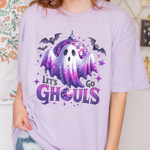 Let’s Go Ghouls Disco Ghost Halloween Comfort Colors Unisex Garment-Dyed T-shirt