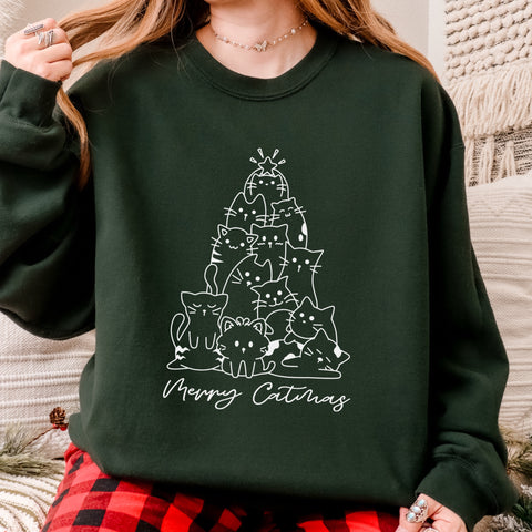 Merry Catmas Christmas Unisex Heavy Blend Crewneck Sweatshirt