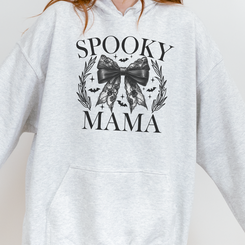 Spooky Mama Bow Halloween Unisex Heavy Blend Hooded Sweatshirt