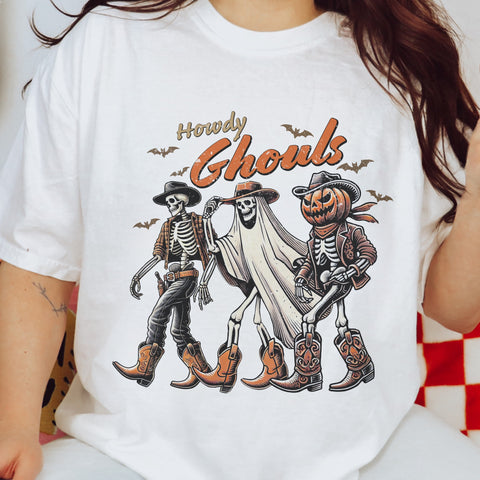 Howdy Ghouls Halloween Comfort Colors Unisex Garment-Dyed T-shirt