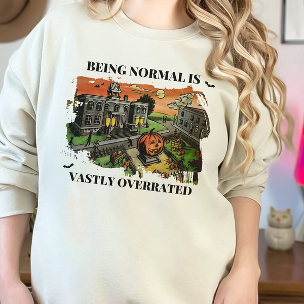 Being Normal is Vastly Overrated Halloween Unisex Heavy Blend Crewneck Sweatshirt