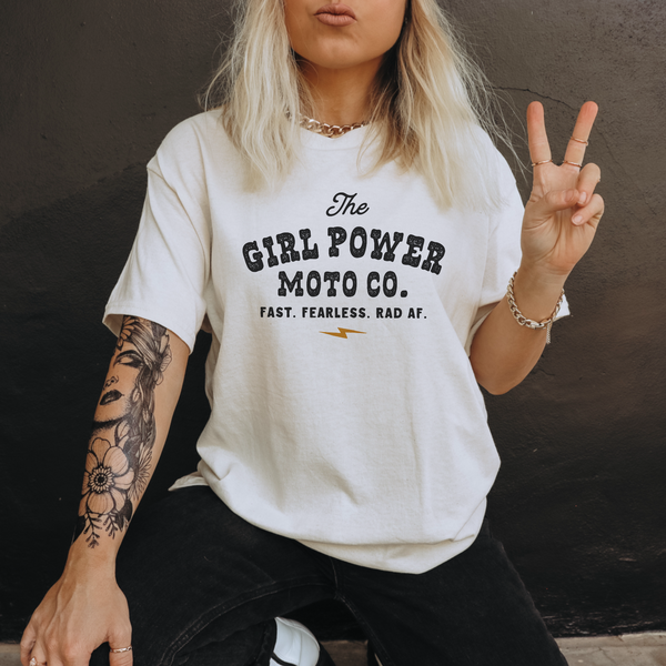 Girl Power Moto Co. Fast, Fearless, Rad AF Badass Comfort Colors Unisex Garment-Dyed T-shirt