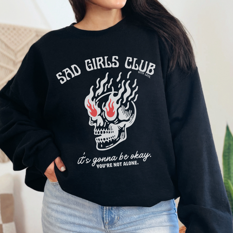 Sad Girls Club Mental Health Unisex Heavy Blend Crewneck Sweatshirt