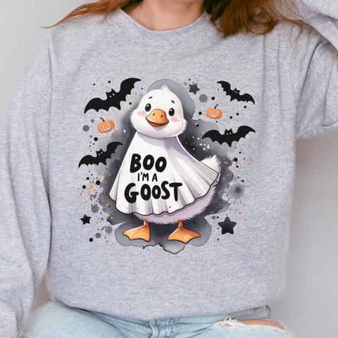 Boo I’m a Goost Halloween Unisex Heavy Blend Crewneck Sweatshirt