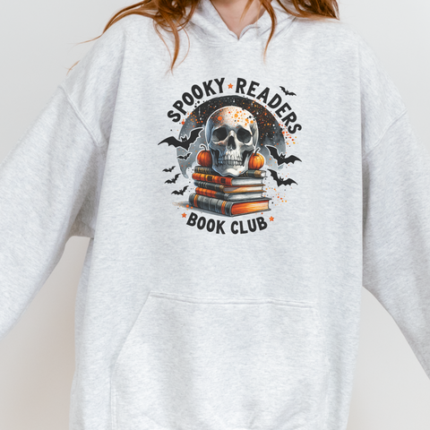 Spooky Readers Book Club Skull Halloween Unisex Heavy Blend Hooded Sweatshirt