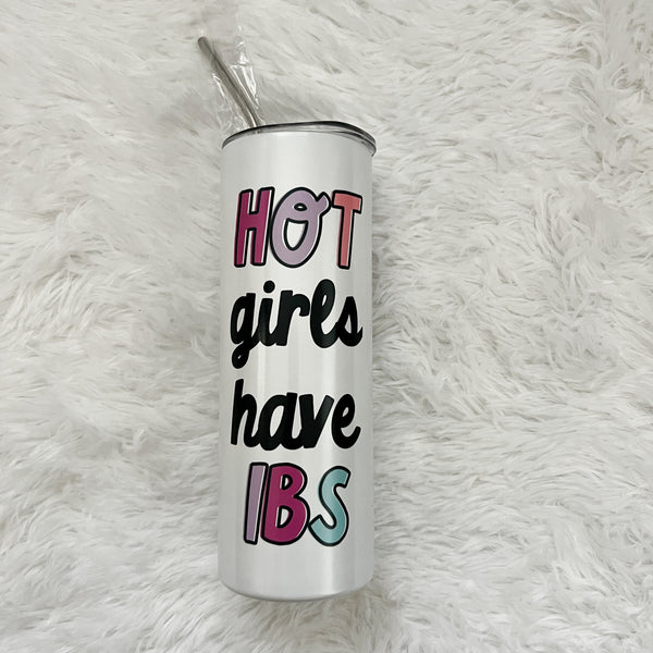 Hot Girls Have IBS Color Changing White to Yellow Insulated Travel Cup
